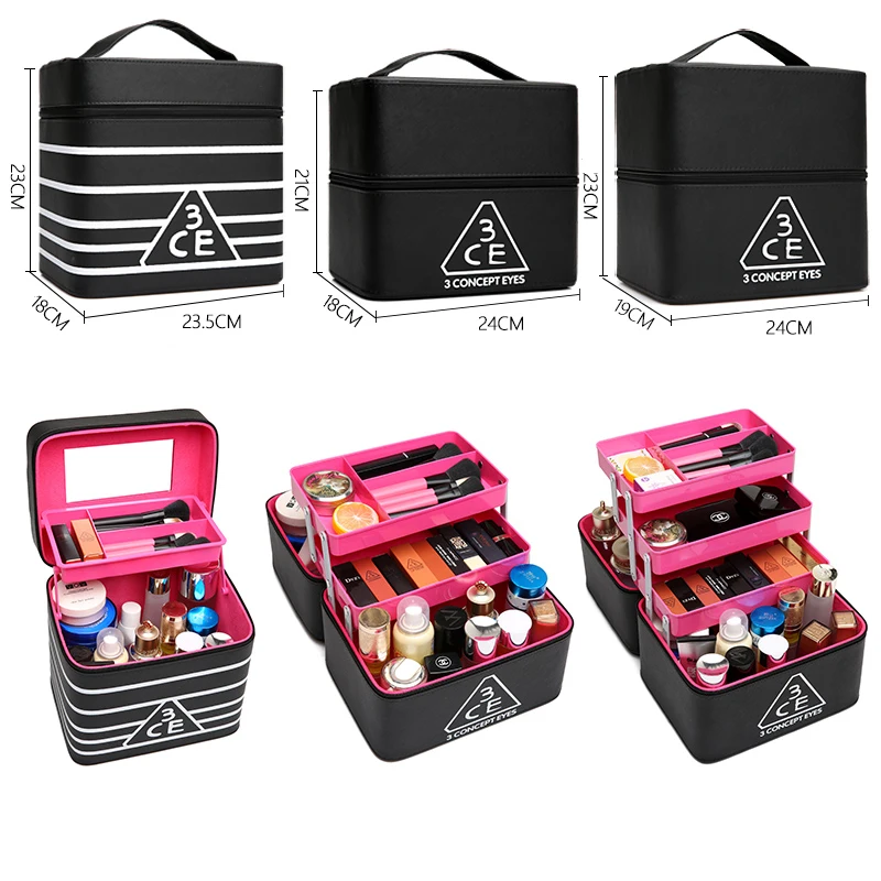 2018 Women Large Capacity Makeup Bag Women Cosmetic Case High Quality Leather Female Make Up Box Luxury Fashion Travel Wash Bags
2018 Women Large Capacity Makeup Bag Women Cosmetic Case High Quality Leather Female Make Up Box Luxury Fashion Travel Wash Bags