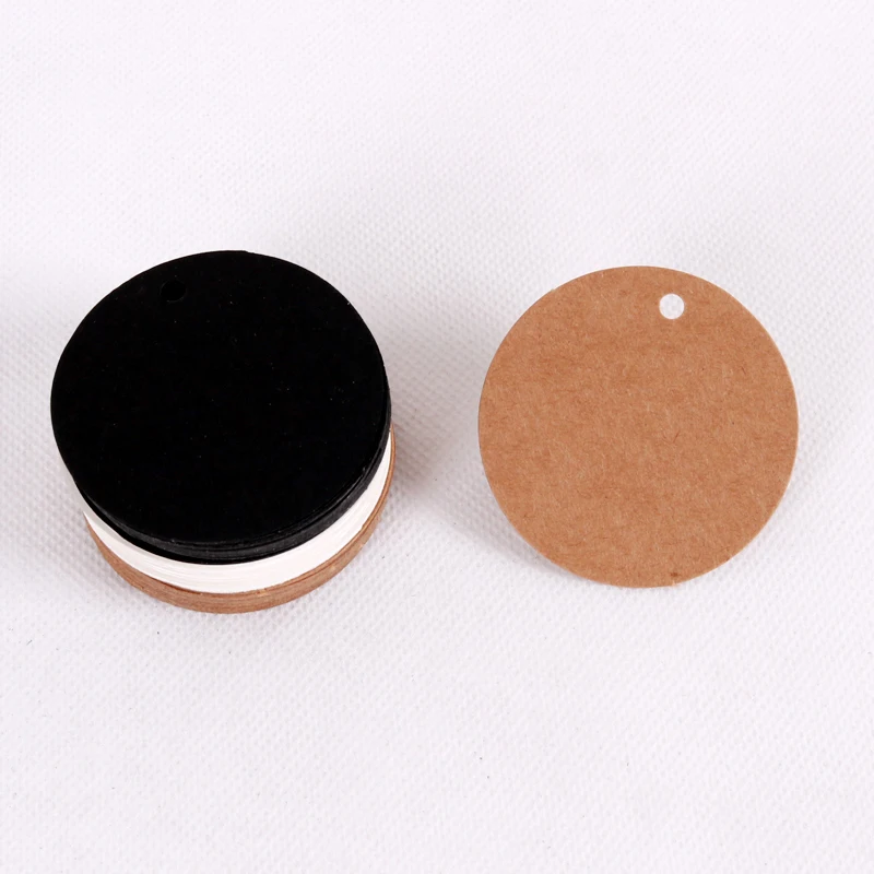100pcs/lot 5x5cm Round Shape Tags Labels Blank Kraft White Black Paper Cards Tags Jewelry Clothes Party Greeting Cards Custom
100pcs/lot 5x5cm Round Shape Tags Labels Blank Kraft White Black Paper Cards Tags Jewelry Clothes Party Greeting Cards Custom