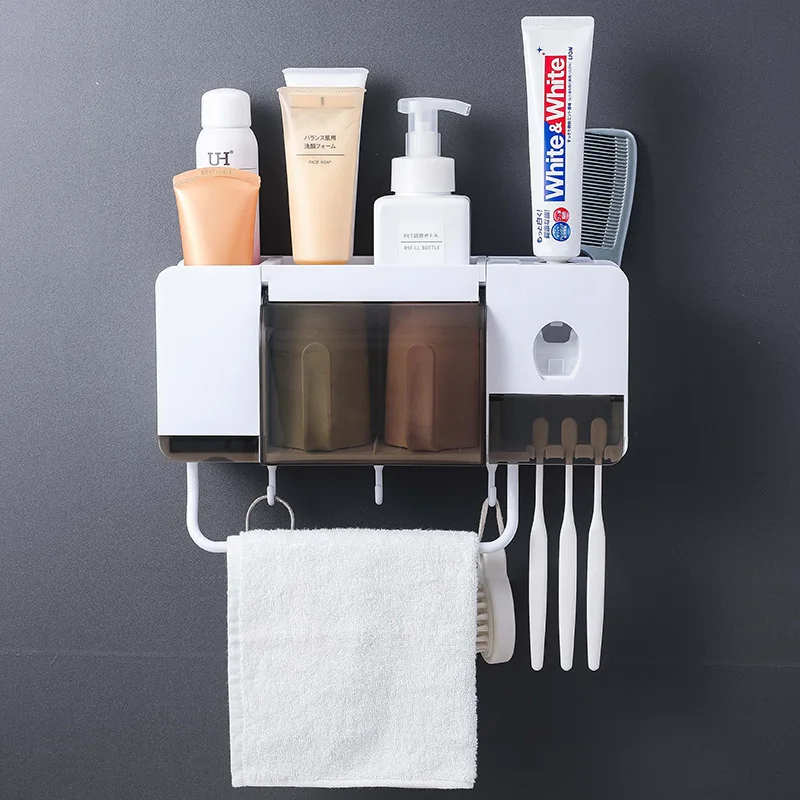 Home Multifunctional Toothbrush Holder Wall-Mounted Rack Bathroom Shelf Mug Cup Set Toothpaste Squeezers Toothbrush Storage Rack
Home Multifunctional Toothbrush Holder Wall-Mounted Rack Bathroom Shelf Mug Cup Set Toothpaste Squeezers Toothbrush Storage Rack
