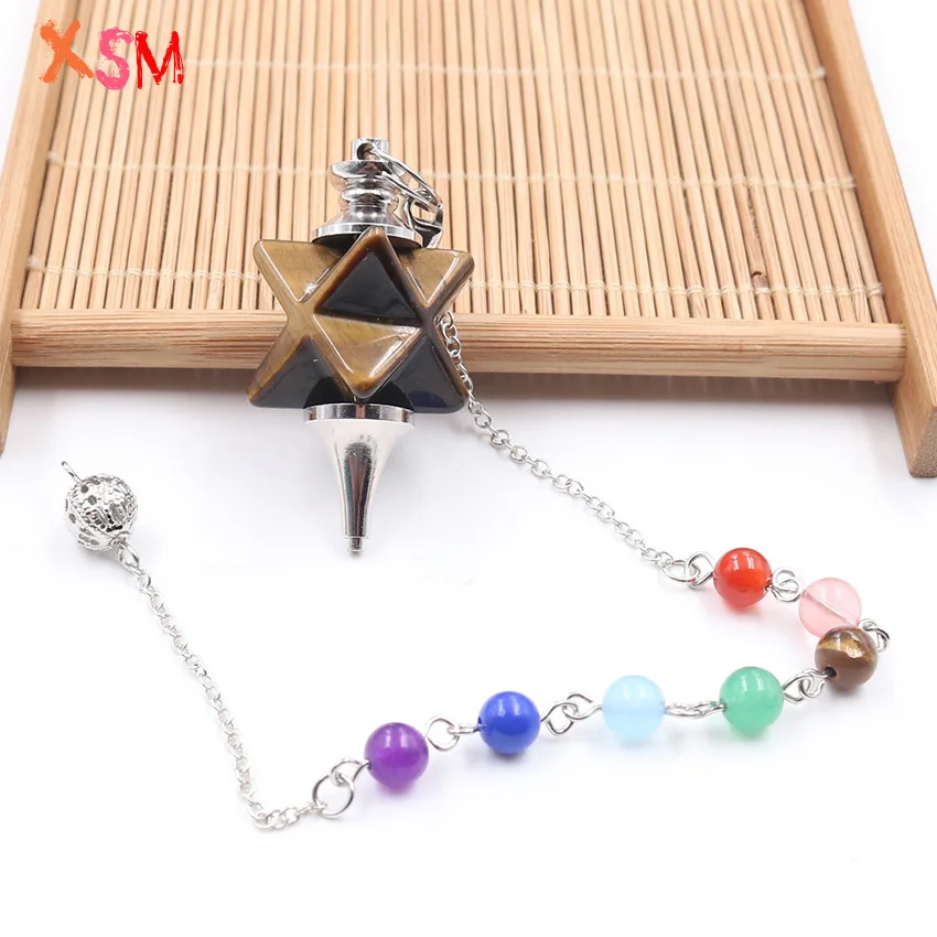 XSM Wholesale 10 pcs/Lot Simple Desigen Natural Stone Merkaba Pendulum Energy Reiki Healing Point Charm Pendant 7 Chakra Chain
XSM Wholesale 10 pcs/Lot Simple Desigen Natural Stone Merkaba Pendulum Energy Reiki Healing Point Charm Pendant 7 Chakra Chain
