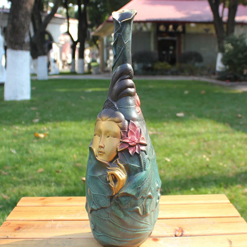 The vase lotus fairy fairy art decoration decoration engineering practical copper bronze statue of birthday giftroom Art Statue
The vase lotus fairy fairy art decoration decoration engineering practical copper bronze statue of birthday giftroom Art Statue