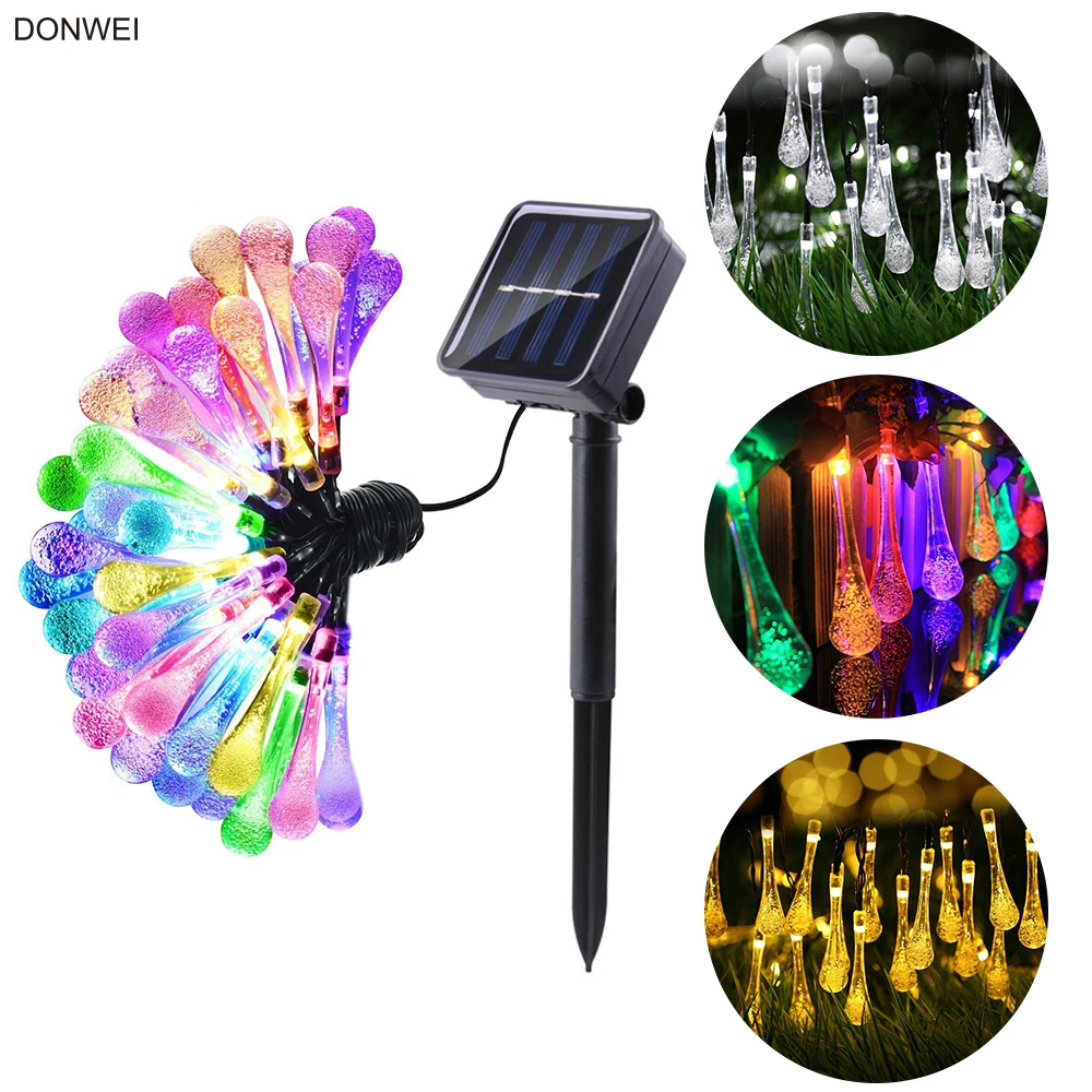 DONWEI Waterproof 5m 20LED Water Droplets Solar Holiday Lights Outdoor Garden Christmas New Year Wedding Decorative String Light
DONWEI Waterproof 5m 20LED Water Droplets Solar Holiday Lights Outdoor Garden Christmas New Year Wedding Decorative String Light