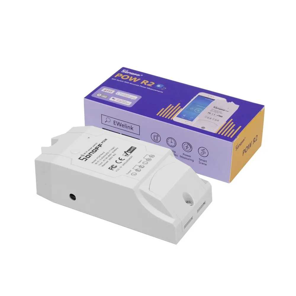 2pc Sonoff Pow R2 Smart Wifi Switch Controller With Real Time Power Consumption Measurement 15A/3500w Smart Home Device by phone
2pc Sonoff Pow R2 Smart Wifi Switch Controller With Real Time Power Consumption Measurement 15A/3500w Smart Home Device by phone