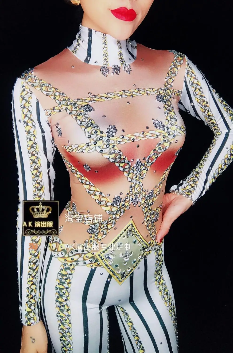 Sexy Show Stripe Pant Stage Costume Female Singer Women Dance Outfit Performances Wear Dancers Jumpsuits DJ DS JAZZ Bodysuit
Sexy Show Stripe Pant Stage Costume Female Singer Women Dance Outfit Performances Wear Dancers Jumpsuits DJ DS JAZZ Bodysuit