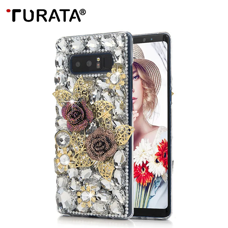 3D блестящие чехлы для телефонов с кристаллами и бриллиантами samsung Galaxy Note 8 S8 Plus A3 A5