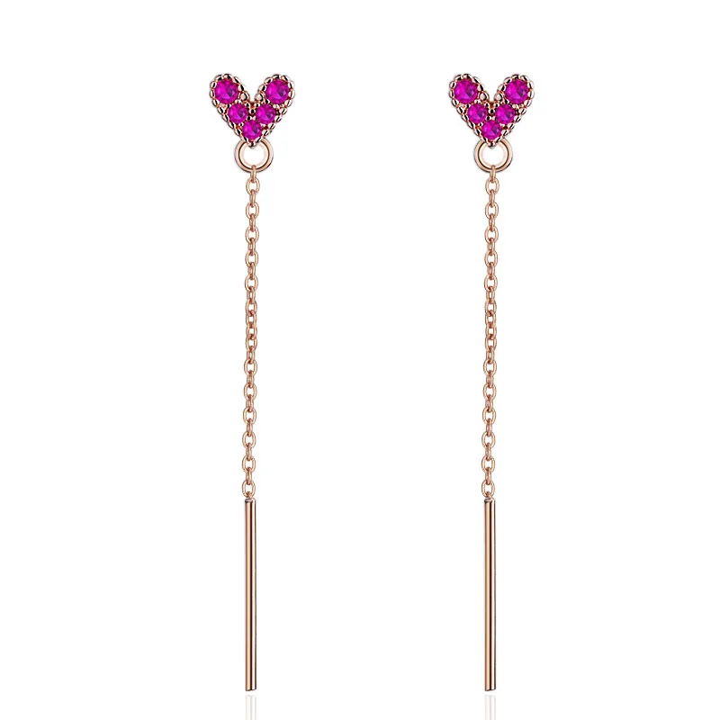 New arrival romantic love heart crystal 925 sterling silver ladies long tassels stud earrings jewelry for women wedding gift
New arrival romantic love heart crystal 925 sterling silver ladies long tassels stud earrings jewelry for women wedding gift