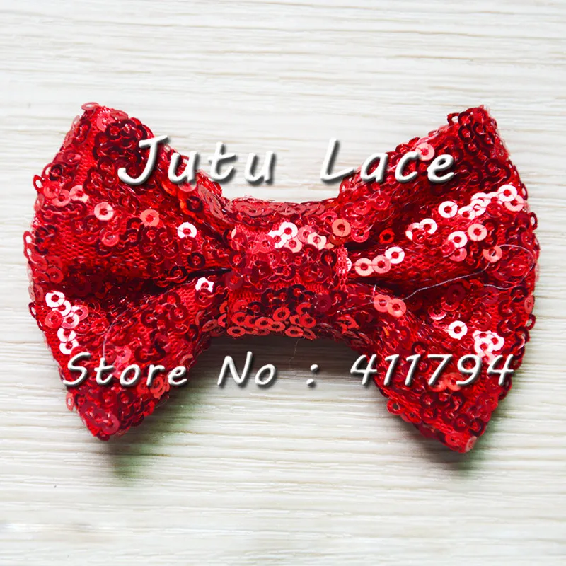 150 pcs/ lot 8cm'' Sequin headband bows Messy bow Bows For DIY for hair apparel accessories headwear | Аксессуары для