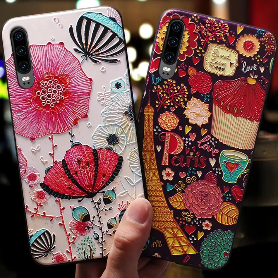 Чехол чехол для HuaWei P30 Lite Pro p30lite силиконовый милый 3D роскошный мягкий