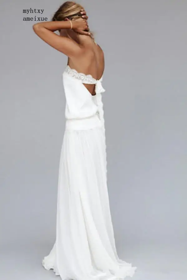 Vintage 1920 Sexy Beach Evening Dresses Backless Sin Tirantes De Encaje Imperio Cinta De La Cintura De Bohemia Vestidos De Novia
Vintage 1920 Sexy Beach Evening Dresses Backless Sin Tirantes De Encaje Imperio Cinta De La Cintura De Bohemia Vestidos De Novia