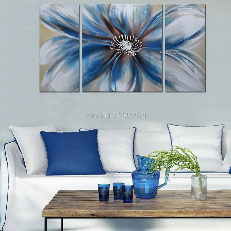 Modern 100% Hand Painted Artwork Abstract Floral Oil Paintings white blue Flowers Canvas Wall Art Hot Sale Home Decorations gift
Modern 100% Hand Painted Artwork Abstract Floral Oil Paintings white blue Flowers Canvas Wall Art Hot Sale Home Decorations gift