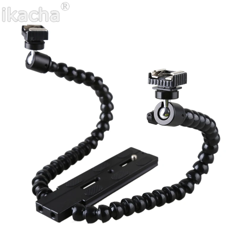 Flexible Dual Arm Camera Flash Bracket Holder Two Hot Shoe Mounts for Speedlite For Canon Nikon DSLR Macro Shooting
Flexible Dual Arm Camera Flash Bracket Holder Two Hot Shoe Mounts for Speedlite For Canon Nikon DSLR Macro Shooting