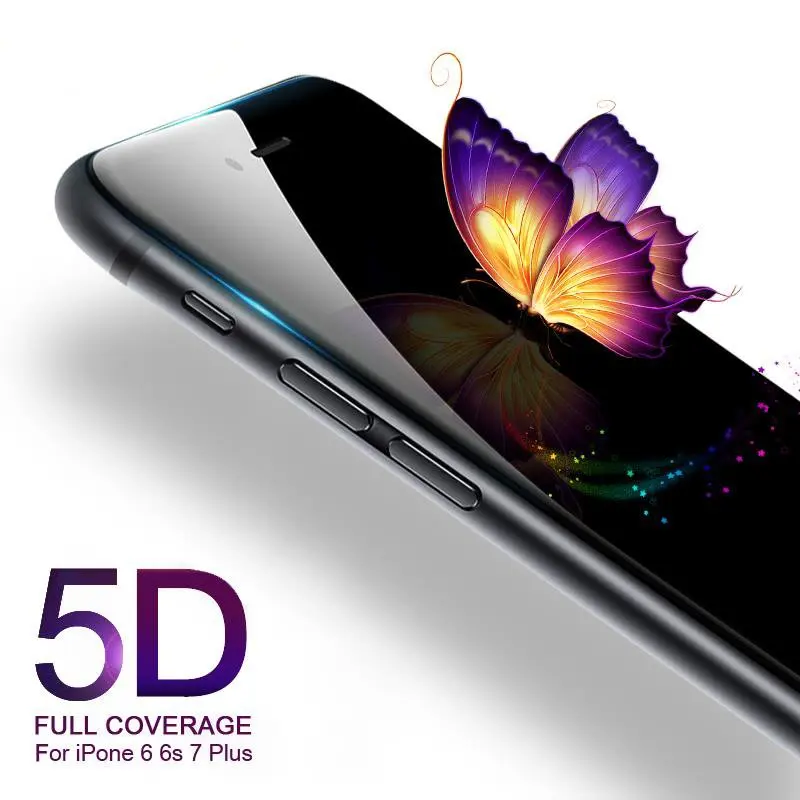 WZH 5D закаленное стекло на iphone 7 Стекло 6s plus Защита экрана для iPhone 6 8 Plus полное
