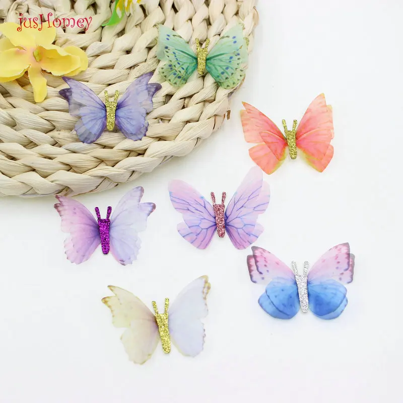 56PCS Gradient Color Organza Fabric Butterfly Appliques 48mm Translucent Chiffon Butterfly for Party Decor, Doll Embellishment
56PCS Gradient Color Organza Fabric Butterfly Appliques 48mm Translucent Chiffon Butterfly for Party Decor, Doll Embellishment