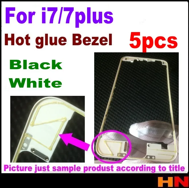 Фото 5 шт. горячая Распродажа клей ЖК рамка для IPhone 7 plus 4 p белый черный сенсорный экран