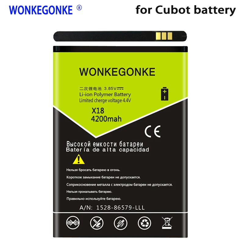 WONKEGONKE Battery for cubot X18 Manito Rainbow note s battery plus with tracking number | Мобильные телефоны и