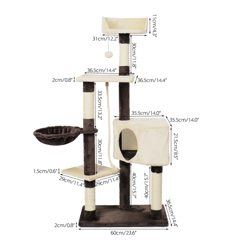 Domestic Delivery Cat Tree Toy House with Hanging Ball Kitten Furniture Scratchers Solid Wood for Cats Climbing Frame Cat Condos
Domestic Delivery Cat Tree Toy House with Hanging Ball Kitten Furniture Scratchers Solid Wood for Cats Climbing Frame Cat Condos
