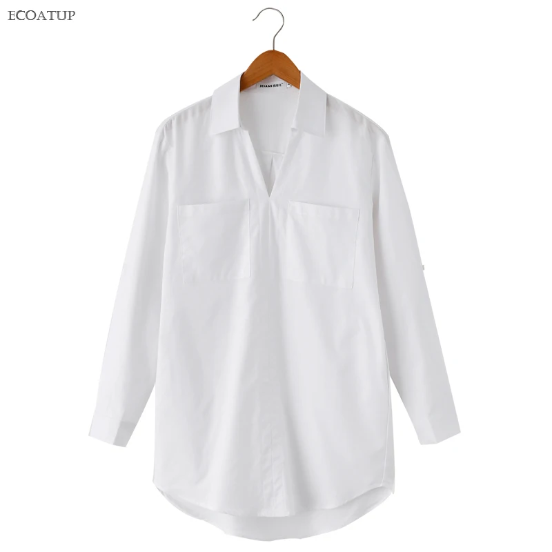 Oversize Blouse For Women Casual Boyfriend Style Roll Up Sleeve V Neck Loose Tops With Pockets Ladies Big Size White Blouse
Oversize Blouse For Women Casual Boyfriend Style Roll Up Sleeve V Neck Loose Tops With Pockets Ladies Big Size White Blouse