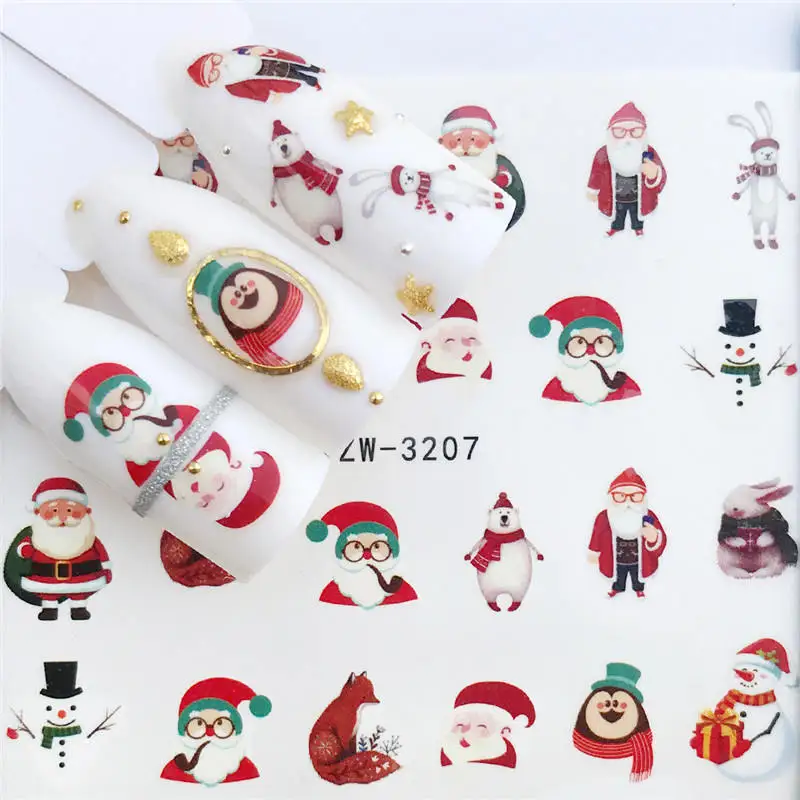 ZKO 1 PC Sliders Nail Wrap Christmas Nail Stickers Nail Art Decorations Santa Transfer Decals Accessories Tip Manicure Tool
ZKO 1 PC Sliders Nail Wrap Christmas Nail Stickers Nail Art Decorations Santa Transfer Decals Accessories Tip Manicure Tool