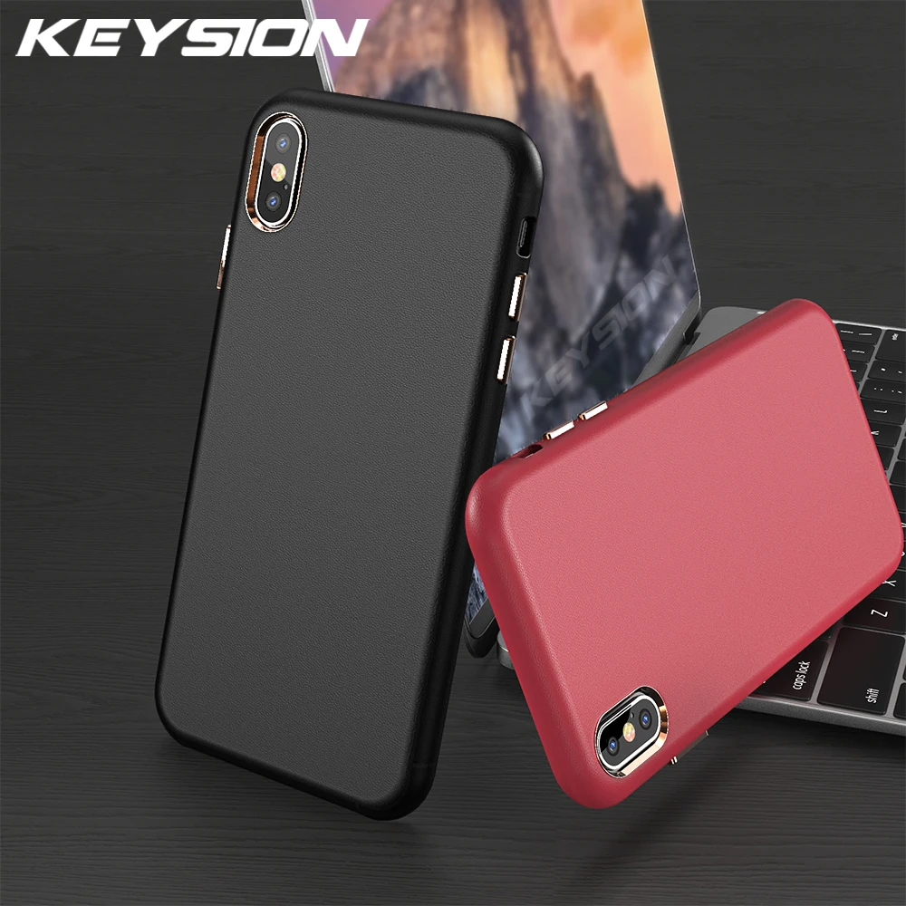 Оригинальный чехол KEYSION из искусственной кожи для iPhone XS Max XR роскошная деловая