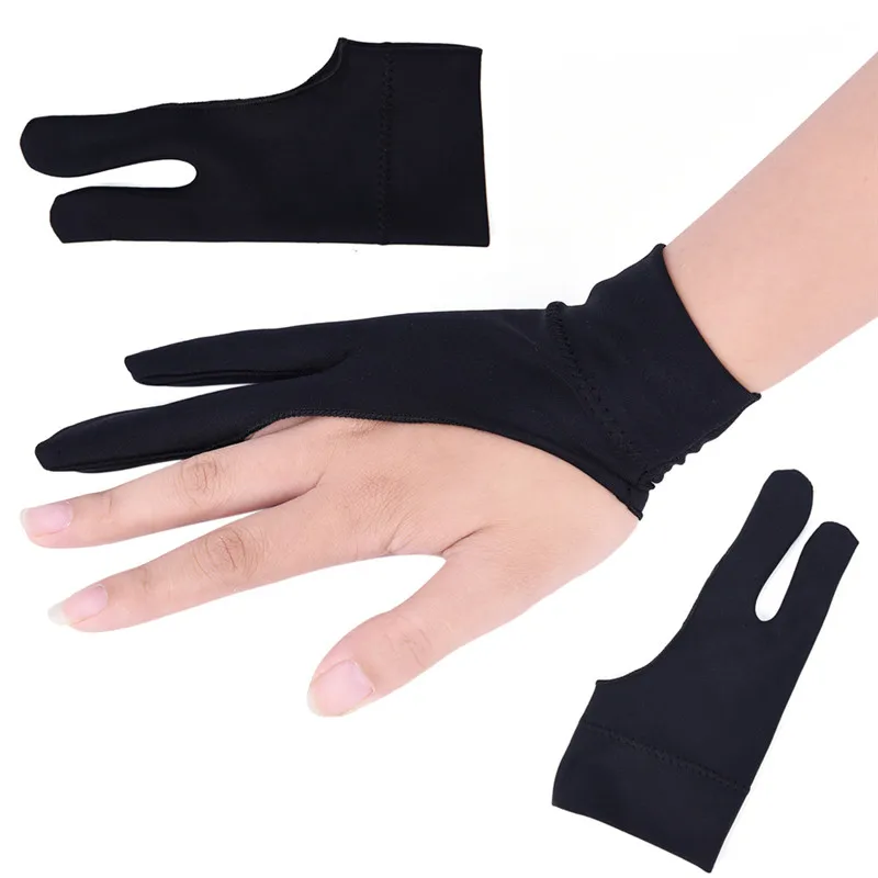

Black Free Size For Rht And Left Hand Artist Drawing Glove For Any Graphics Drawing Tablet Black 2 Finger Anti-fouling,both