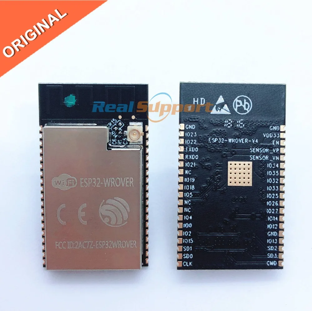 100PCS WROVER Module ESP32 ESP32-WROVER-I SMD module ESP32-D0WDQ6 1.8V 8MB PSRAM 4MB SPI IPEX antenna connector
100PCS WROVER Module ESP32 ESP32-WROVER-I SMD module ESP32-D0WDQ6 1.8V 8MB PSRAM 4MB SPI IPEX antenna connector
