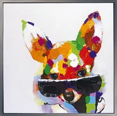 Oil Painting Hand Made Cute Dog Picture Abstract Animal Paintings for Living Room Wall Modern Paintings on Canvas
Oil Painting Hand Made Cute Dog Picture Abstract Animal Paintings for Living Room Wall Modern Paintings on Canvas