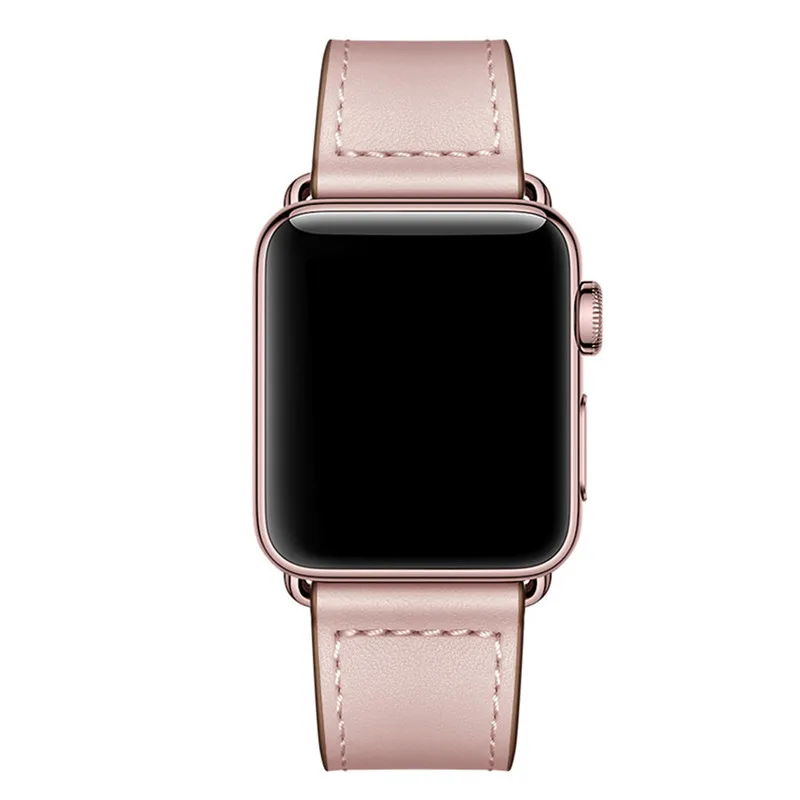 Ремешок сменный из натуральной кожи для Apple Watch Series 4 3 2 1 38 мм 40 мягкий кожаный