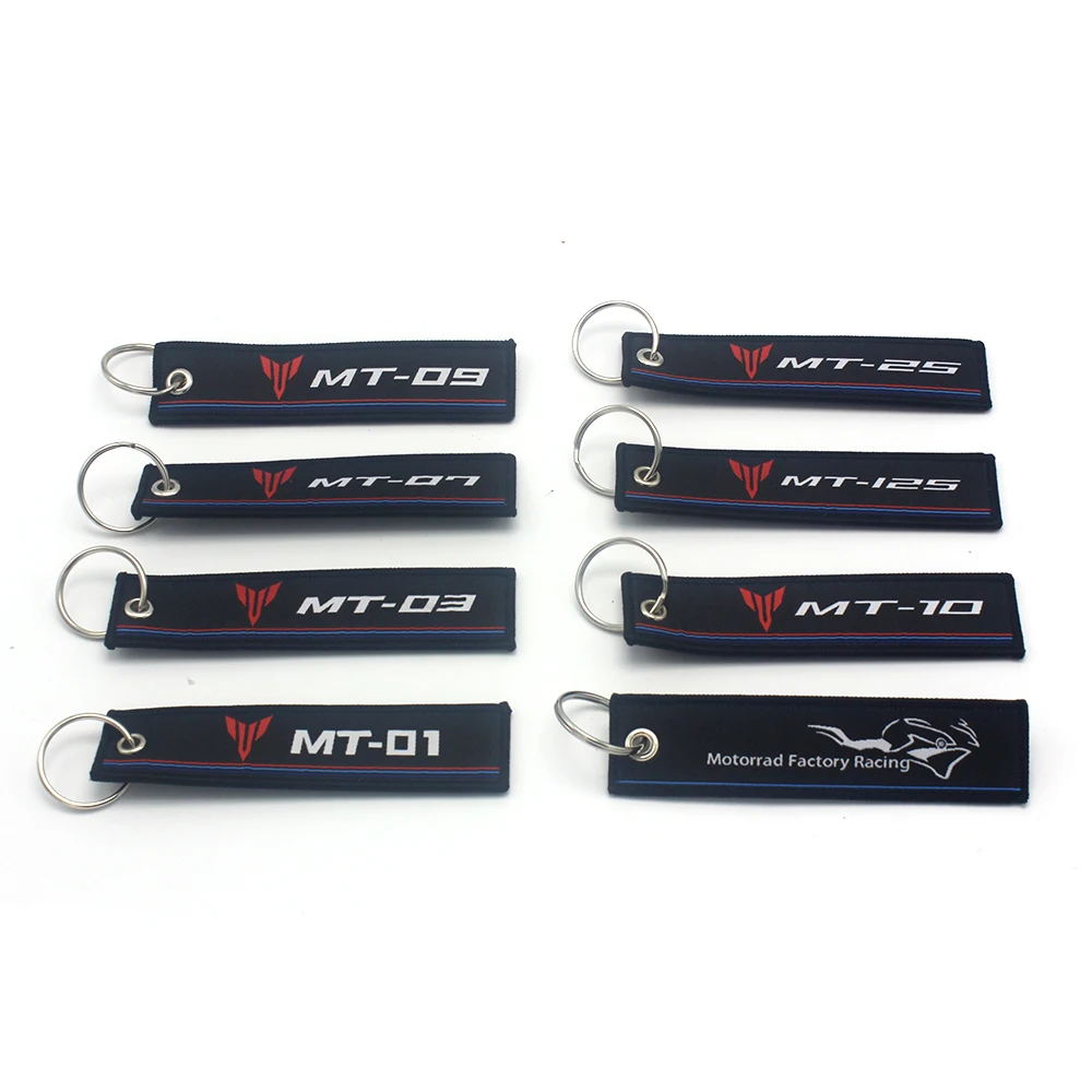For Yamaha MT-09 MT-07 MT-03 MT-01 MT-25 MT-125 MT-10 NEW Motorcycle Key Chain Woven Key Ring Tag Label Chain Black Car Keychain
For Yamaha MT-09 MT-07 MT-03 MT-01 MT-25 MT-125 MT-10 NEW Motorcycle Key Chain Woven Key Ring Tag Label Chain Black Car Keychain