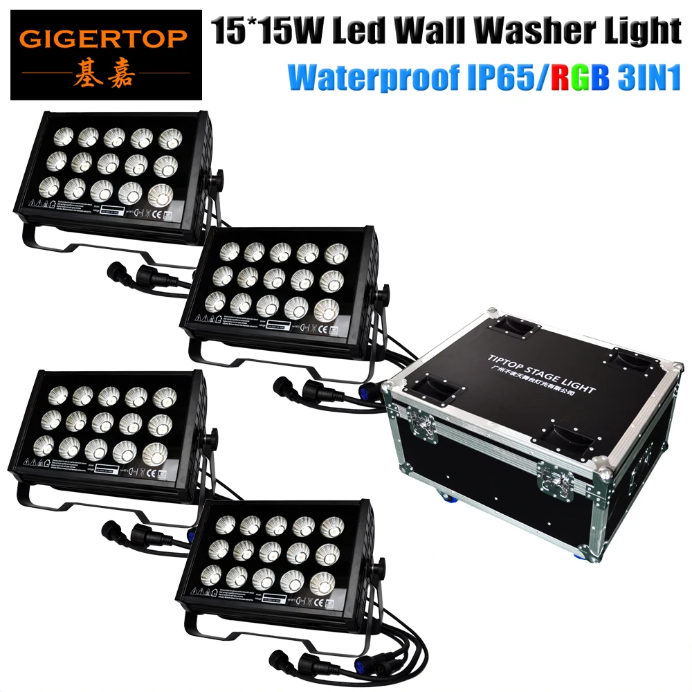4IN1 Flightcase Pack 15x15W LED Wall Wash Lamp 225W Washer Flood Light Reflector Cup Outdoor Landscape Lighting Smooth RGB 3IN1
4IN1 Flightcase Pack 15x15W LED Wall Wash Lamp 225W Washer Flood Light Reflector Cup Outdoor Landscape Lighting Smooth RGB 3IN1
