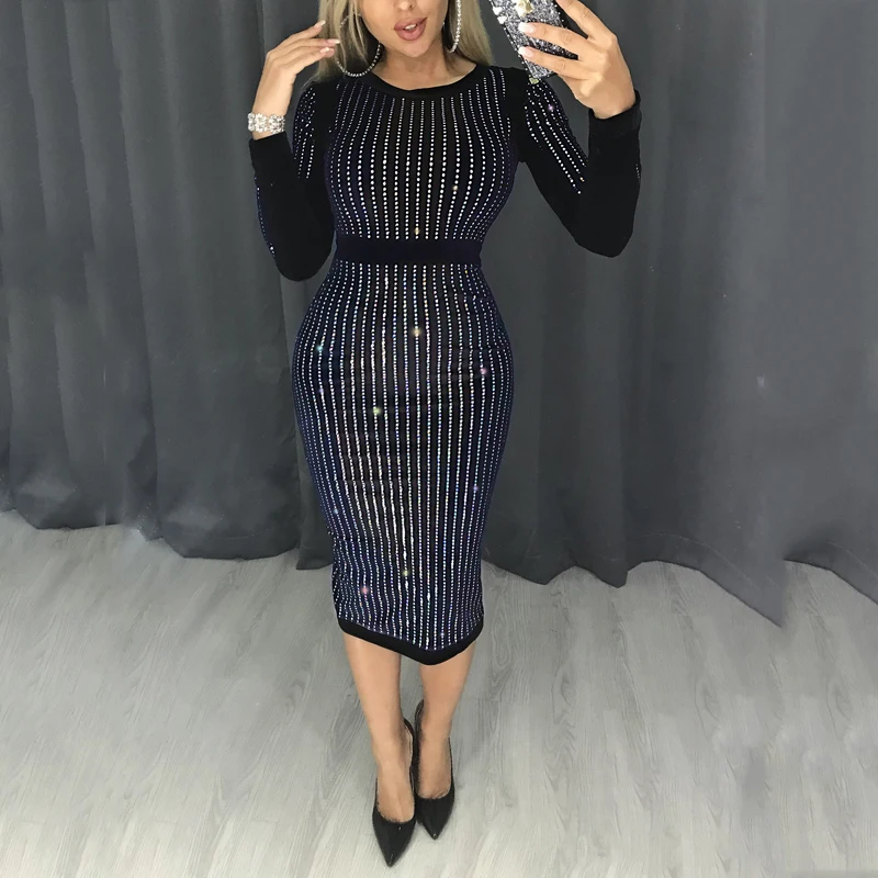 Women Excellent Quality Long Sleeve Sexy Colorful Sequin Embellished Bodycon Long Dress
Women Excellent Quality Long Sleeve Sexy Colorful Sequin Embellished Bodycon Long Dress