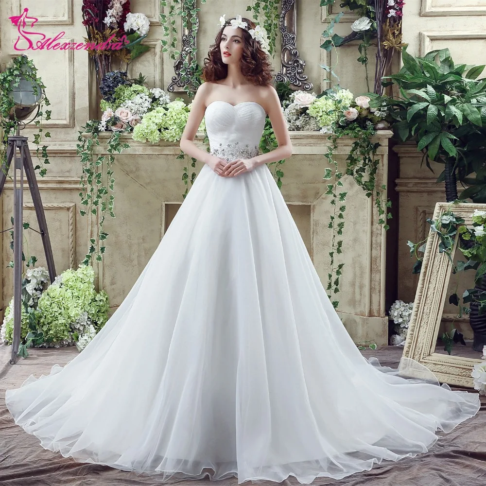 Alexzendra Stock Dresses A Line Gorgeous Organza Wedding Dress Sweetheart Beaded Elegant Bridal Gowns Veil Ready to Ship
Alexzendra Stock Dresses A Line Gorgeous Organza Wedding Dress Sweetheart Beaded Elegant Bridal Gowns Veil Ready to Ship