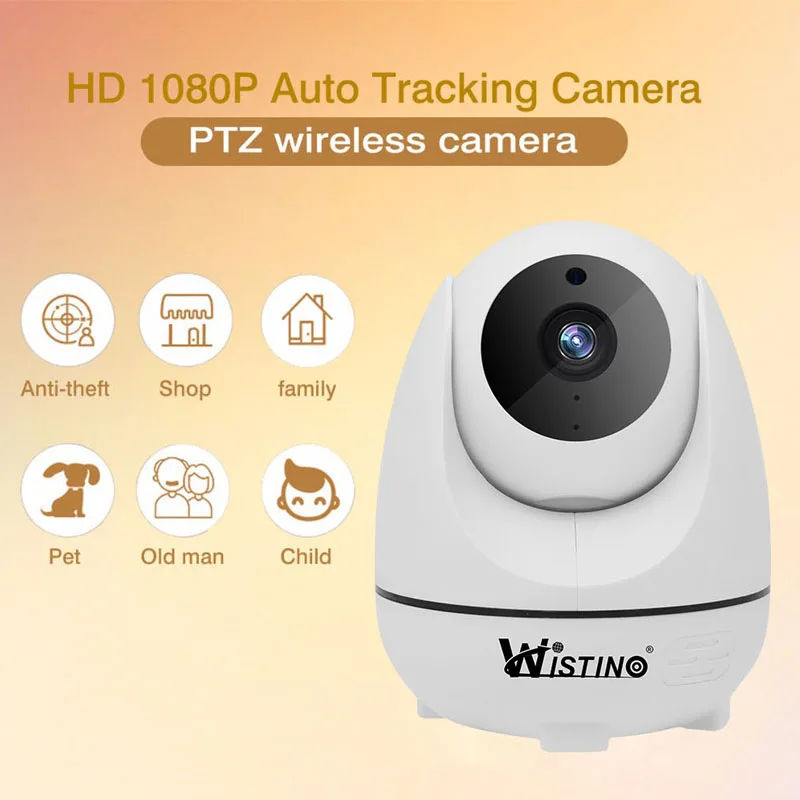 Wistino CCTV 1080P Security Camera Wireless Auto Tracking IP Camera Wifi Alarm Baby Monitor Surveillance Camera PTZ Night Vision
Wistino CCTV 1080P Security Camera Wireless Auto Tracking IP Camera Wifi Alarm Baby Monitor Surveillance Camera PTZ Night Vision