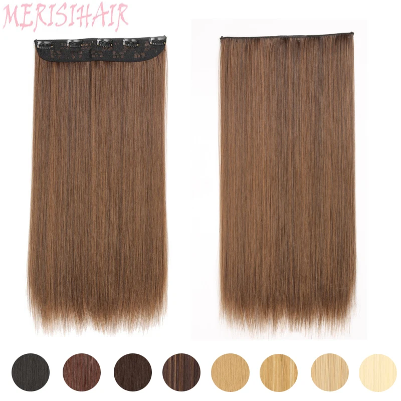 MERISI HAIR Synthetic 22 Inch Long Straight Clip in Hair Extensions For Women Brown Black 17 color Synthetic Hair Piece Natural
MERISI HAIR Synthetic 22 Inch Long Straight Clip in Hair Extensions For Women Brown Black 17 color Synthetic Hair Piece Natural