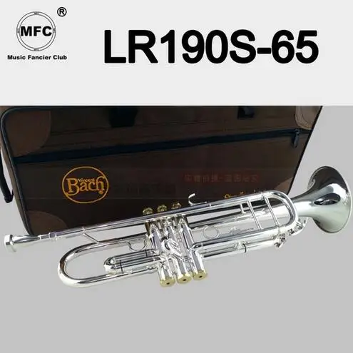 Бах Stradivarius Professional Bb трубы LR190S 65 посеребренные Золотые ключи Instrumentos Musicales Profesionales