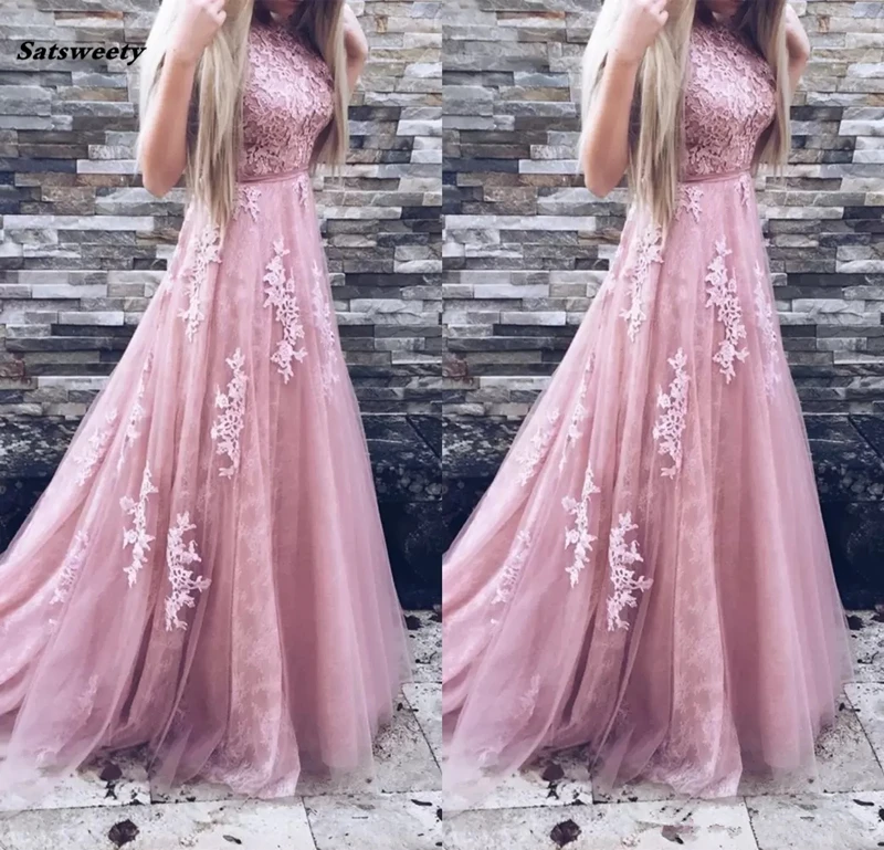 2021 Long Bridesmaid Dresses A Line Appliques Lace Sleeveless With Belt Blush Pink Formal Prom Dress
2021 Long Bridesmaid Dresses A Line Appliques Lace Sleeveless With Belt Blush Pink Formal Prom Dress