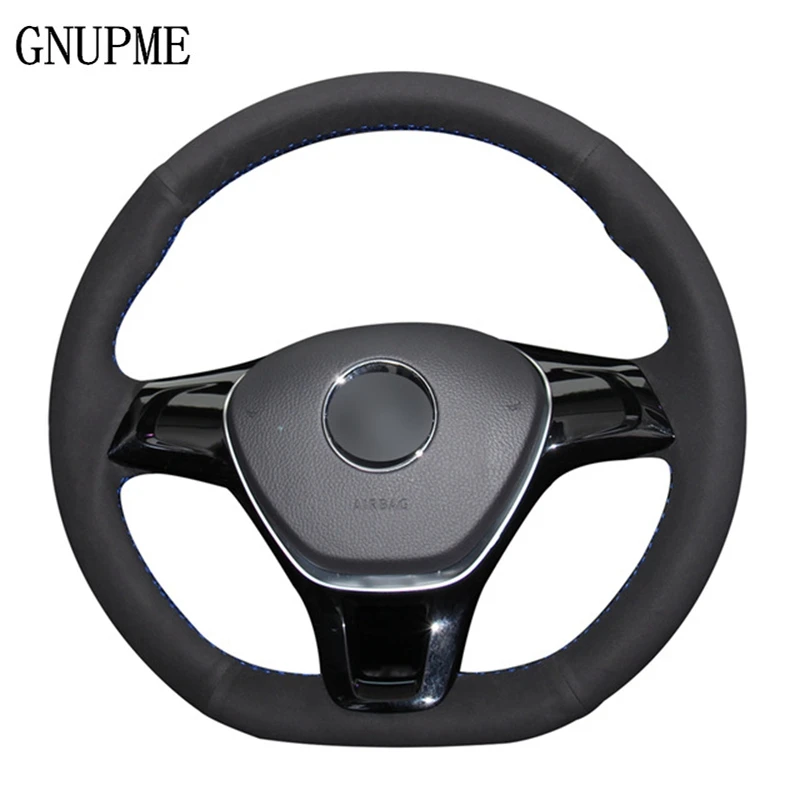 DIY Hand-Stitched Black Suede Car Steering Wheel Cover for Volkswagen VW Golf 7 Mk7 New Polo Jetta Passat B8 Tiguan Sharan
DIY Hand-Stitched Black Suede Car Steering Wheel Cover for Volkswagen VW Golf 7 Mk7 New Polo Jetta Passat B8 Tiguan Sharan