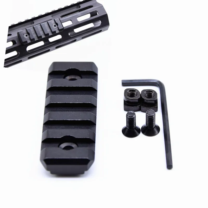 Tactical M-LOK 5 Slot Picatinny / Weaver Rail Segment Aluminum Mount Adapter for MLOK Handguard Forend Section 2.5 inch 65mm
Tactical M-LOK 5 Slot Picatinny / Weaver Rail Segment Aluminum Mount Adapter for MLOK Handguard Forend Section 2.5 inch 65mm