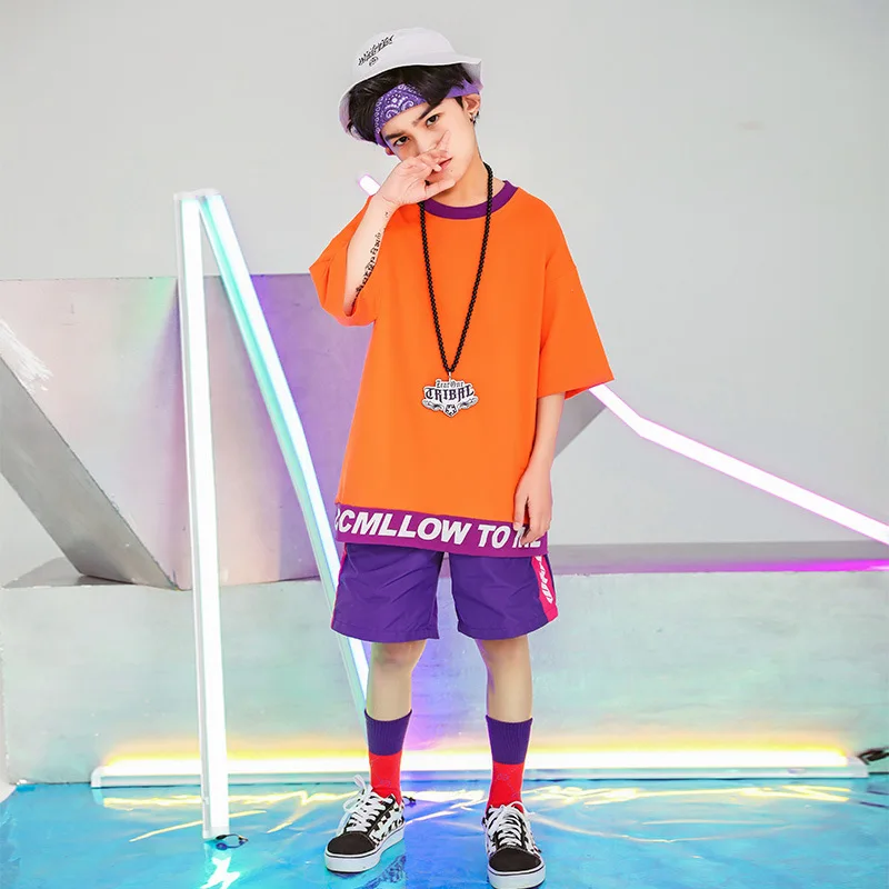 2019 New Hip Hop Costumes Kids Boys Jazz Dance Child Costume Loose Round Neck Short Sleeve Shorts Dancing Outfit BDY046
2019 New Hip Hop Costumes Kids Boys Jazz Dance Child Costume Loose Round Neck Short Sleeve Shorts Dancing Outfit BDY046