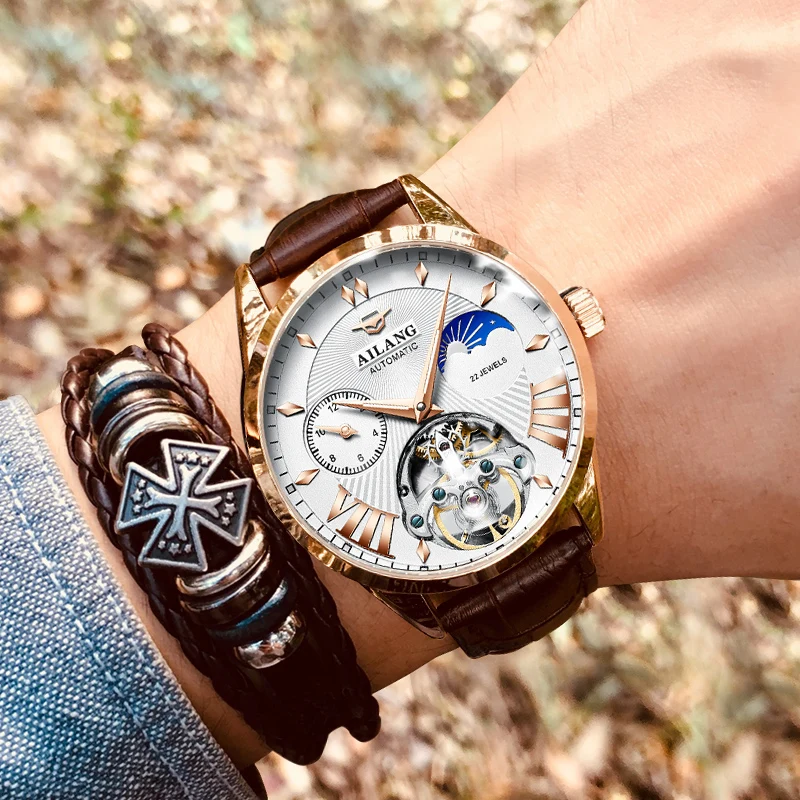 AILANG Relogio 2019 Automatic Watch Men Mechanical Waterproof 50m Tourbillon Wristwatch Casual Sport Military Watch 41mm
AILANG Relogio 2019 Automatic Watch Men Mechanical Waterproof 50m Tourbillon Wristwatch Casual Sport Military Watch 41mm