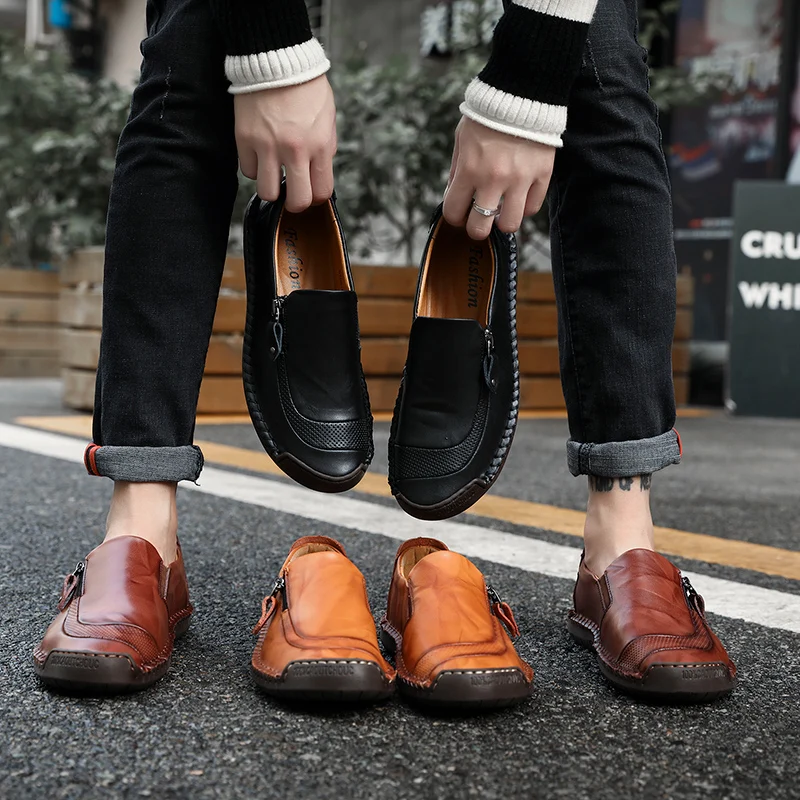 Men Leather Shoes 2019 Mens Casual Shoes Loafers Big Shoes Large Sizes 38-48 Split Leather Shoes Men Flats Moccasins Shoes Brown
Men Leather Shoes 2019 Mens Casual Shoes Loafers Big Shoes Large Sizes 38-48 Split Leather Shoes Men Flats Moccasins Shoes Brown