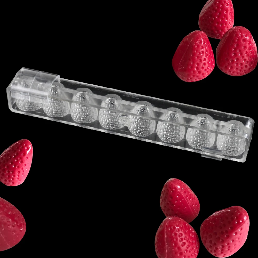 3D Strawberry Shape Plastic Polycarbonate Clear Chocolate Candy Jelly Baking Kitchen mould
3D Strawberry Shape Plastic Polycarbonate Clear Chocolate Candy Jelly Baking Kitchen mould