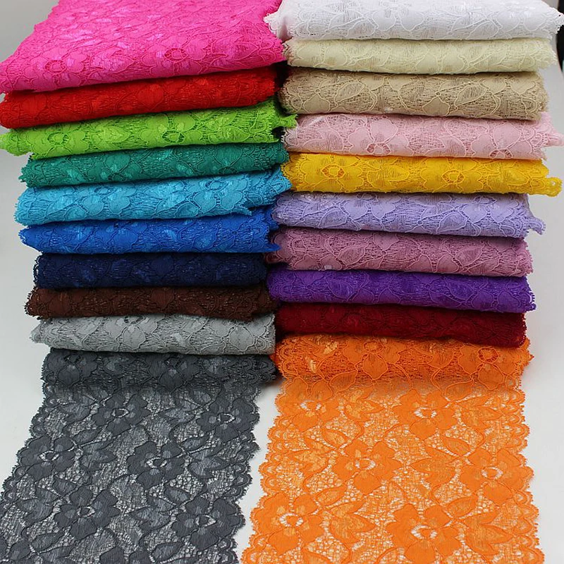 10Yards/lot 16cm Elastic Stretch Lace Trim Ribbon For Sewing Decoration Dress Shirt Apparel Fabric 
10Yards/lot 16cm Elastic Stretch Lace Trim Ribbon For Sewing Decoration Dress Shirt Apparel Fabric