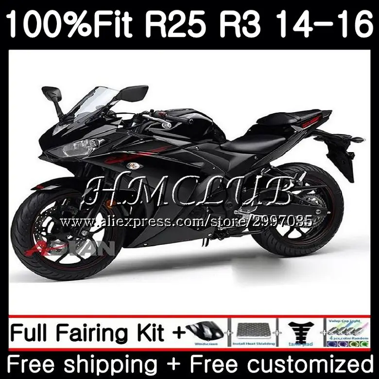 Injection For YAMAHA YZF-R3 YZFR25 2014 2015 2016 2017 10HC20 YZF-R25 YZF R3 R25 R 25 YZFR3 Flat black 14 15 16 17 Fairing kit
Injection For YAMAHA YZF-R3 YZFR25 2014 2015 2016 2017 10HC20 YZF-R25 YZF R3 R25 R 25 YZFR3 Flat black 14 15 16 17 Fairing kit