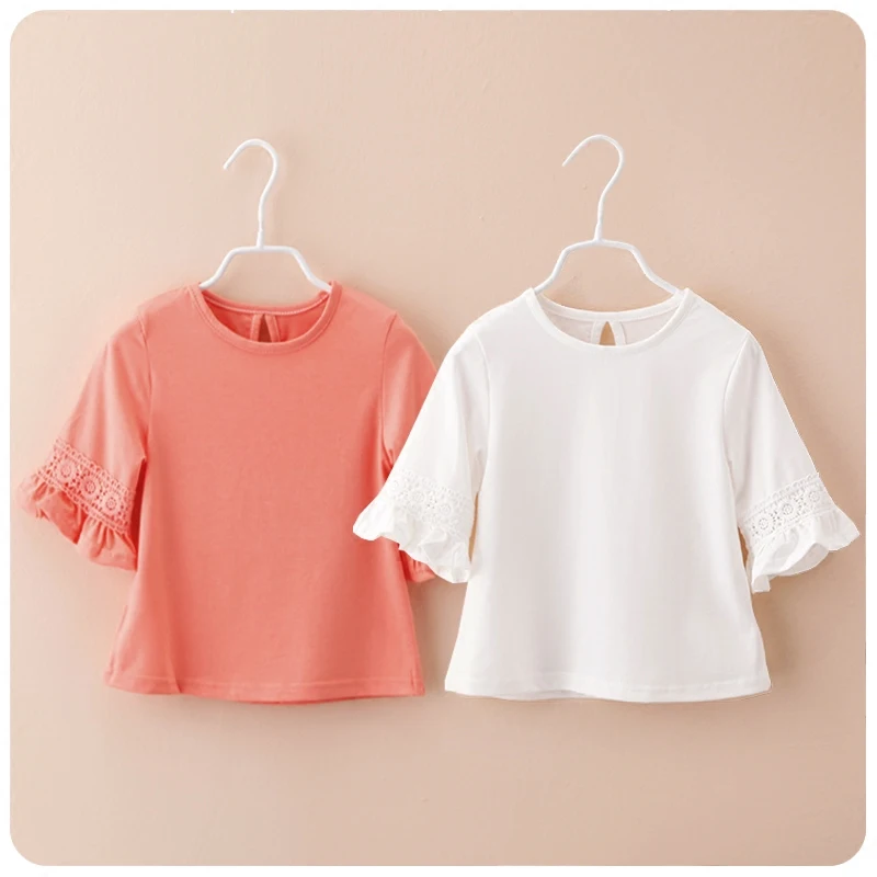 2019 Cotton T shirt girls Lace White Girl T Shirts Half Sleeve T Shirts Cute O-neck Baby Girls Tees for Toddler
2019 Cotton T shirt girls Lace White Girl T Shirts Half Sleeve T Shirts Cute O-neck Baby Girls Tees for Toddler