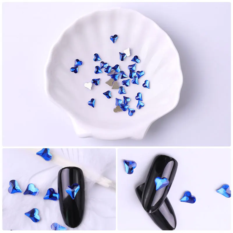 10 pieces Flatback Colorful Heart Nail Rhinestone For Nail Art Decorations Crystal Glass Stone Manicure 3D Shiny Rhinestone Gem
10 pieces Flatback Colorful Heart Nail Rhinestone For Nail Art Decorations Crystal Glass Stone Manicure 3D Shiny Rhinestone Gem