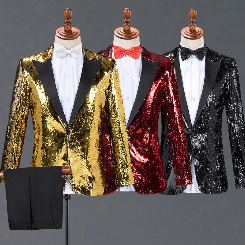 Men Jacket Suit Sequin Long Sleeve Slim Coat Outfits Formal Luxury Clothing Male Singer Evening Party Wedding Costume Set DT749
Men Jacket Suit Sequin Long Sleeve Slim Coat Outfits Formal Luxury Clothing Male Singer Evening Party Wedding Costume Set DT749