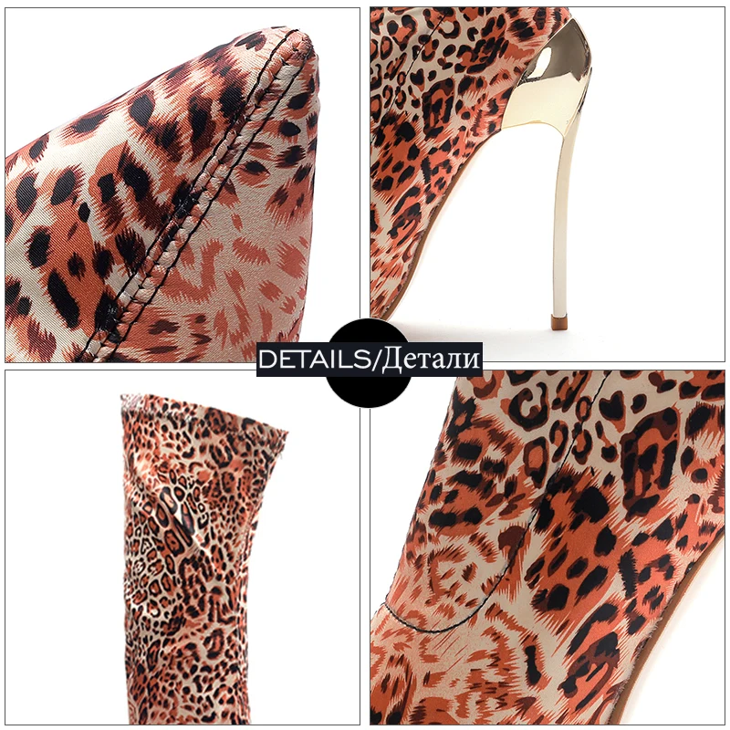 WETKISS Sexy Over The Knee Warm Footwear Thin High Heels Women Boots Winter Stretch Leopard boots Pointed Toe Female Shoes 2018
WETKISS Sexy Over The Knee Warm Footwear Thin High Heels Women Boots Winter Stretch Leopard boots Pointed Toe Female Shoes 2018