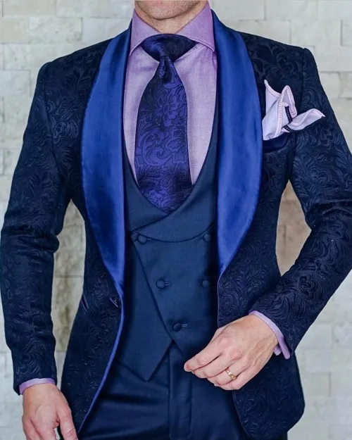 Handsome Groomsmen Embossing Groom Tuxedos Mens Wedding Dress Man Jacket Blazer Prom Dinner (Jacket+Pants+Tie+Vest) A21
Handsome Groomsmen Embossing Groom Tuxedos Mens Wedding Dress Man Jacket Blazer Prom Dinner (Jacket+Pants+Tie+Vest) A21