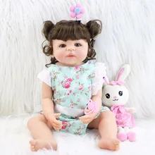 BZDOLL 55 см мягкие силиконовые полный Reborn Baby Doll виниловые игрушки