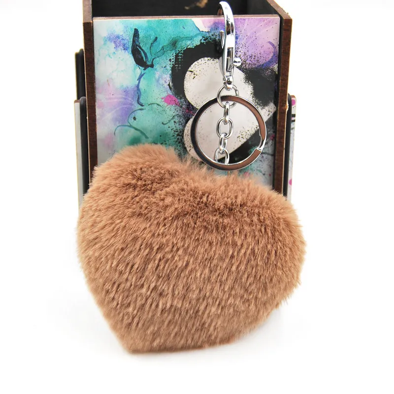 Fluffy Faux Rex Rabbit Fur Heart Pom Pom Ball Key Chain Woman Bunny Fur Ball Keychain Car Bag Charms Keyring Jewelry Trinkets
Fluffy Faux Rex Rabbit Fur Heart Pom Pom Ball Key Chain Woman Bunny Fur Ball Keychain Car Bag Charms Keyring Jewelry Trinkets